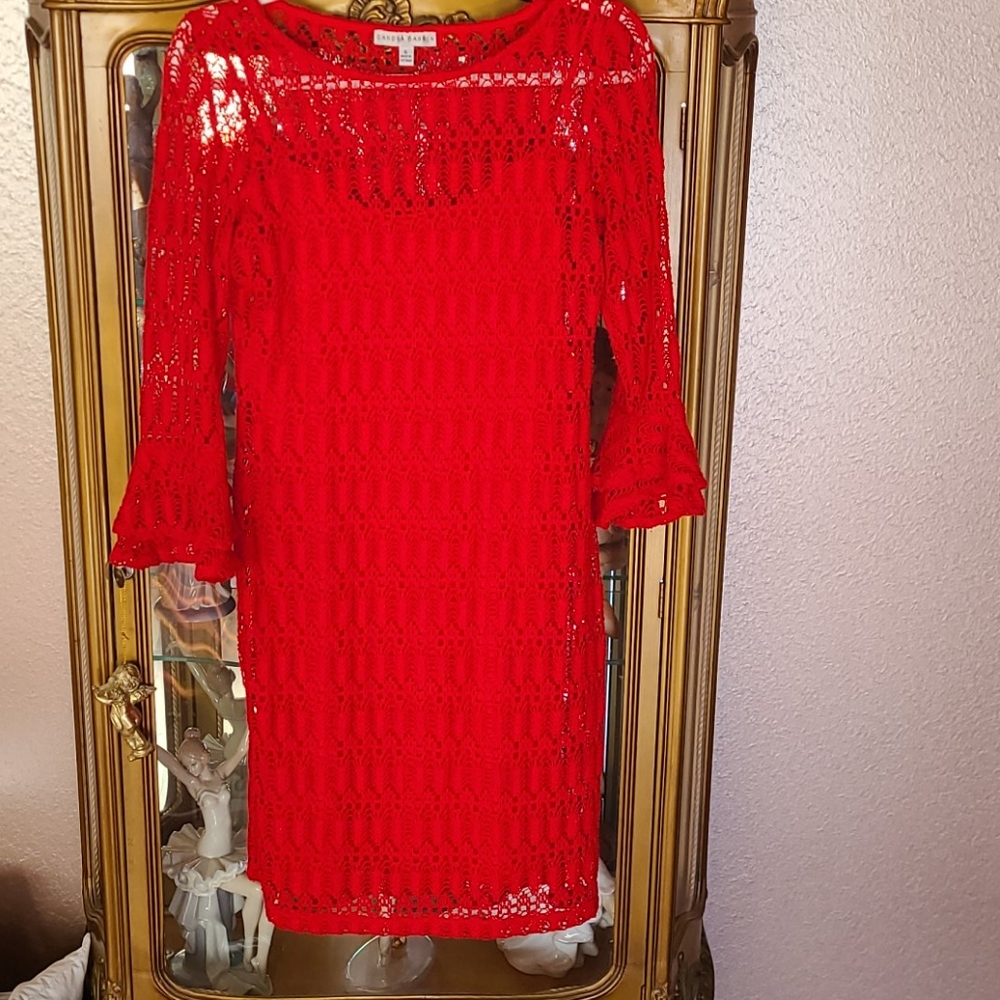 Red  lace dress